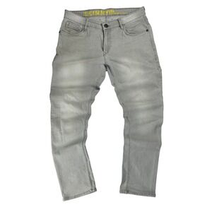 John Players Skinny Jeans Mens 36 Light Grey Stretch Denim